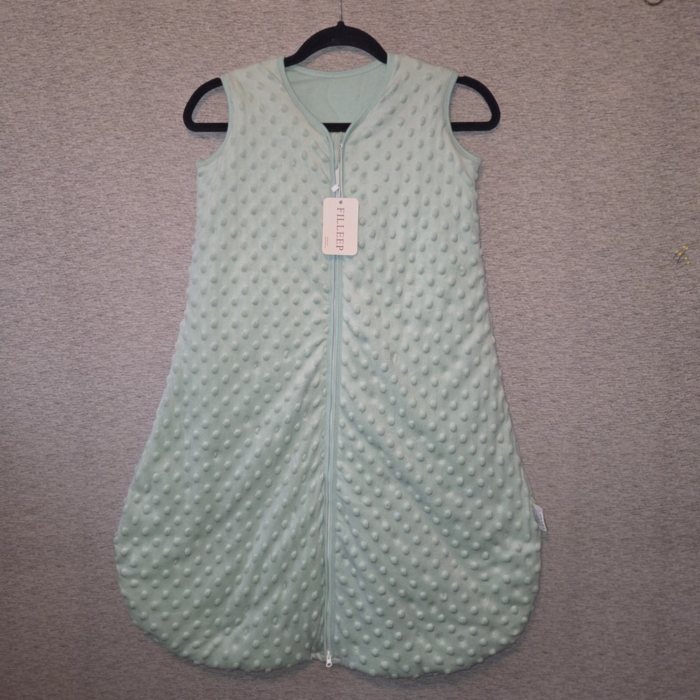 FILLEEP Fleece Baby Sleep Sack 18-24 Months Plush Dots Baby Wear 2 Way Zipper